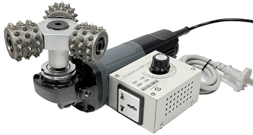 Burin électrique à béton - 900 W - Burin portatif avec roue de marteau de 120 mm - Disque de meulage en alliage à 45 dents - Vitesse réglable pour ciment et pierre
