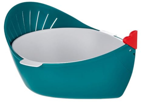 LAPYAPPE Cesto per Lavaggio e Scolatura Doppio Strato in Plastica per Frutta e Verdura Design a Fori Multipli in Cucina e Campeggio