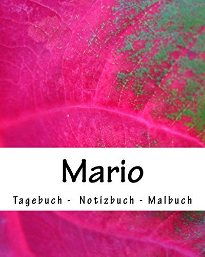 Mario - Tagebuch - Notizbuch - Malbuch: Namensbuch Geschenkbuch Geburtstag Geschenk Vorname Name Mario