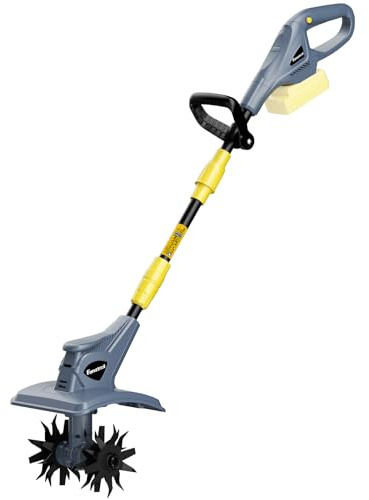FANZTOOL Gartenfräse akku, Bodenhacke Akku Set (Ohne Akku Set) | 23cm Arbeitsbreite,16 cm Arbeitstiefe, Akku-Motorhacke mit 4 Robuste Hackmesser, Bodenhacke für klein Beet & Garten