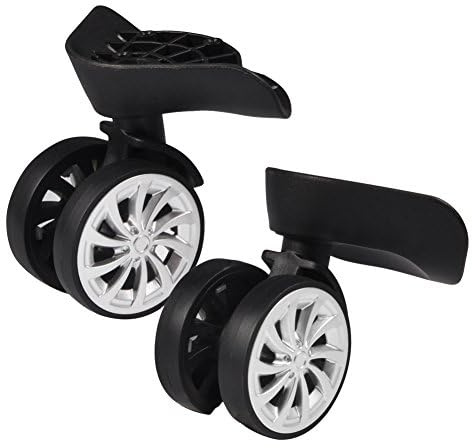 Zerone Reise-Gepäck, 2 Stück Lenkrollen für Gepäck, Rad Ersatz Rollen Koffer vordererädern ordentlichen für Box Gepäck, Rad Durchmesser 55 mm 2 Pièces | Selbstausrichtendes 360°-Lager für spurgetreues Ziehen ohne Hakeln, vibrationsdämpfende Lauffläche für unruhige