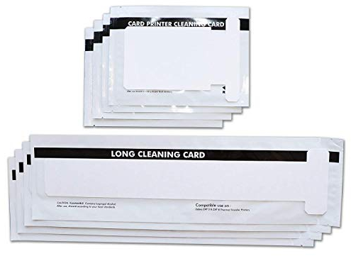 cleansky Reinigungssets für Serien 1 und 3 ID-Kartendrucker, 4 Kurze T-Karten und 4 Lange T-Karten CK-105999-301