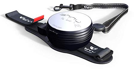 Lishinu 3830061190665 New 2 Original, Roll-Leine für Hunde mit Stop knopf, von 12kg bis 35 kg, M, weiß