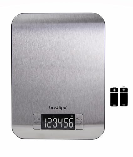 Bascula de cocina inox, Graduacion 1gr, pantalla LCD, maximo 5 Kg, incluye pilas - Modelo: SCA5K-INOX