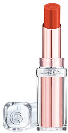 L'Oreal Paris Lápiz labial, bálsamo en labios, mantiene los labios hidratados y suaves, acabado brillante de aspecto natural, Glow Paradise, 244 Apricot Desire?