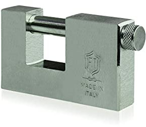 F.T. SCUBA - Lucchetto Antiscasso Rettangolare Scuba Mare Antiruggine per Ambienti Corrosivi Marini 53mm