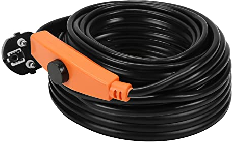 Tubiaz 12m Frostschutz Heizkabel, Frostschutzkabel mit thermostat, 192W Heizleitung, Rohrbegleitheizung mit Automatikschalter, Heizband für Wasserleitungen im Haus, Pool, Teich