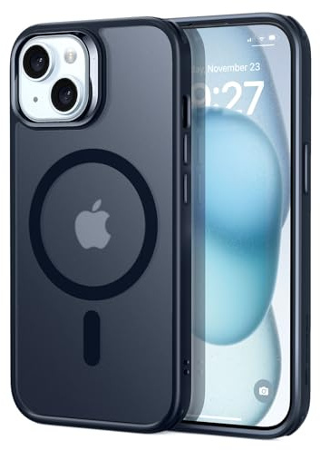 ESR für iPhone 15 Hülle für MagSafe, Vergilbungsschutz, Mattschwarz | Vergilbungsschutz, Ultraskinny, 3X Militär-Sturzschutz, Magnetische Handyhülle, Stoßdämpfend, Kratzfest