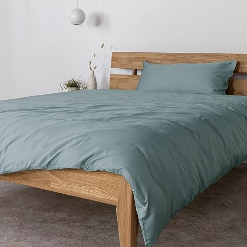 AGA.PIE Bambus Lyocell Bettwäsche-Set 155x220 + 80x40 cm - Salbei-Grün, 100% Bio Oeko-Tex 100, für Allergiker, Antibakteriell, Ganzjahres-Bettwäsche, Atmungsaktiv, Geruchshemmend, Besonders sanft