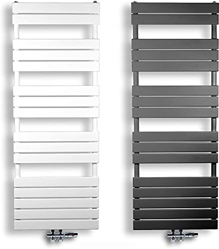 WEBER Badheizkörper Mittelanschluss Design Handtuchheizkörper Handtuchwärmer NEU in ver. Größen (500x1600mm, weiß)