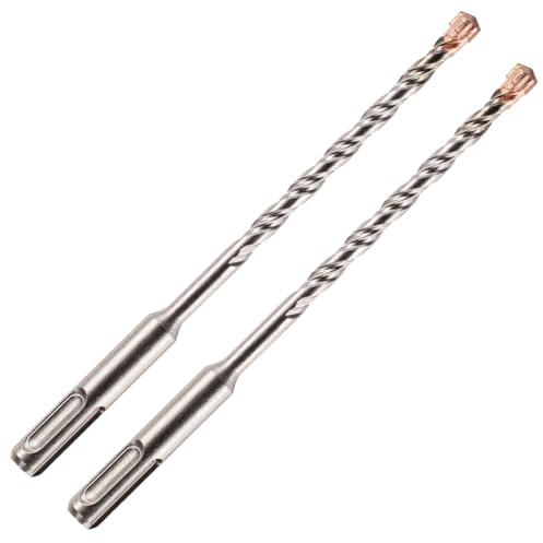 Rennie Tool 2pc 6.5mm x 160mm Long SDS High Performance Hammer Drill Bit | Cross Tipped Masonry Drill Bit For Brick, Concrete, Stone, Granite. Professional Tungsten Carbide Tipped 6.5mm SDS Drill Bit