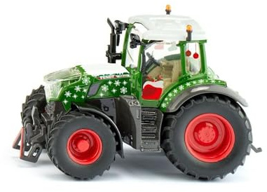 Siku 3224, jultraktor Fendt 728 Vario, 1:32, inklusive jultomteförare, metall/plast, grön, avtagbar kabin, axelskröra, rörlig främre och bakre koppling