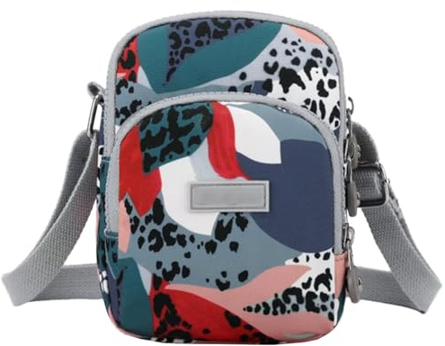 FAVORTALK Handtasche Damen Klein Umhängetasche Nylon - Multi Pocket Bag Messenger Handtaschen Schultertasche mit Kartenfächer Crossbody Bag - B00109