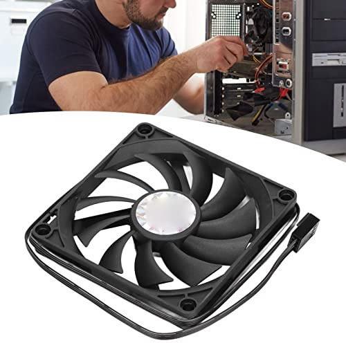 PC Fan, Intelligent Speed Regulation Chassis Fan High Performance Pwm Cooling Fan 2500Rpm Low Noise Thin Cooling Fan Hydraulic Bearings Pressure optimised Heat Dissipation Fan 80 X 80 X 10Mm
