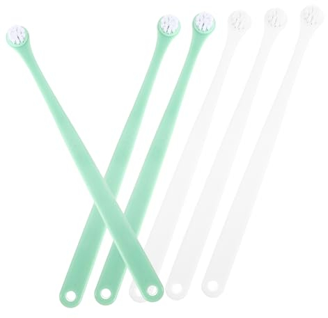 BESPORTBLE 6stücke Katzenzahnbürsten Aus Kunststoff Und Tpe Für Sanfte Zahnreinigung Mit Rutschfestem Griff Für Kleine Katzen Und Hunde Zur Mundhygiene