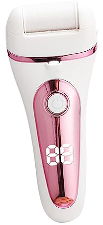 Rimuovi Calli Elettrico Display Digitale Ricaricabile 1200ma | Corpo Abs e Quarzo, Rosa, su Tutto Corpo, Protezione da Sovraccarico