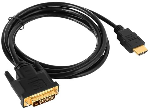 QINGLER HDMI A to DVI Adapter Cable 6ft, Bi-Directional 1080 DVI-D to HDMI Cable Male to Male, High-Speed Gold-Plated for Raspberry Pi, Roku, X-Box One, PS3/4/5, Graphics Card