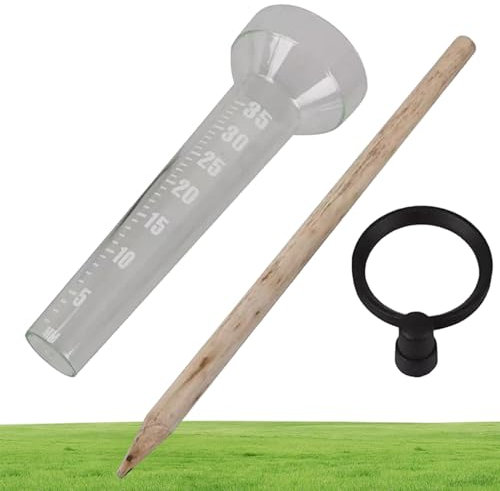 Pluviomètre extérieur | Pluviomètre – Jauge de pluie avec grande échelle de chiffres, outil de mesure de pluie pour jardin, terrasse, pelouse
