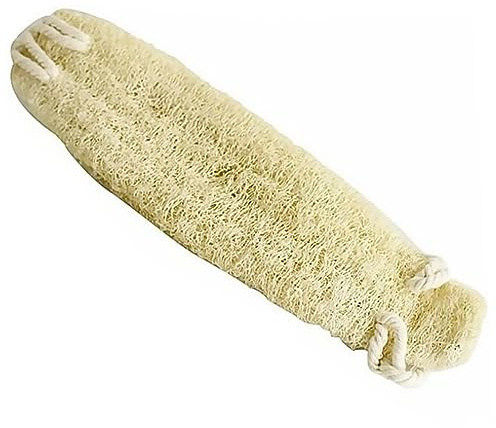Healeved Esponja de Lufa Natural para Exfoliación y Masaje Corporal, Herramienta de Limpieza para Espalda y Piernas, Beige para Hombres y Mujeres Baño