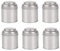 CosyCaya 6 Botes de Latas de Té con Tapas Dobles HerméTicas, Caja de Mini Latas y Botes de Cocina Redondos PequeñOs para Té (Plata)