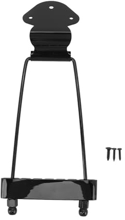 Jazzgitarren-Trapezbrücke, Metall-Saitenhalter-Ersatz mit Schrauben, für 6-saitige Gitarre oder Bass-Trapez-Saitenhalter. Einfache Installation, Lange Lebensdauer (BLACK)