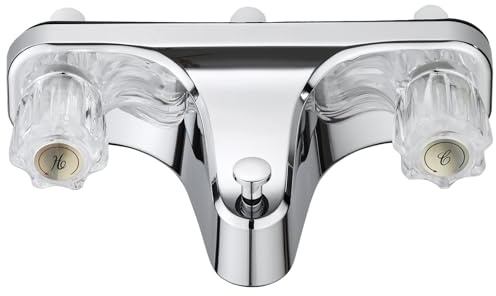 Off- Set Mobile Home Tub/Shower Faucet, Chrome/Acrylic
