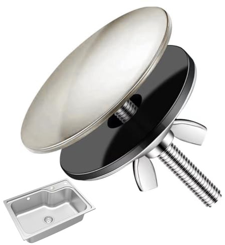 Sink Hole Cover 2-Inch Tap Hole Stopper with Rubber Gasket | Stainless steel for kitchen & bathroom,easy installation,leak-proof faucet hole blanking cap,clean & secure tap hole cover