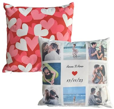 Cuscino Personalizzabile 40x40 cm - San Valentino, Amicizia, Famiglia Speciale con Foto e Testo