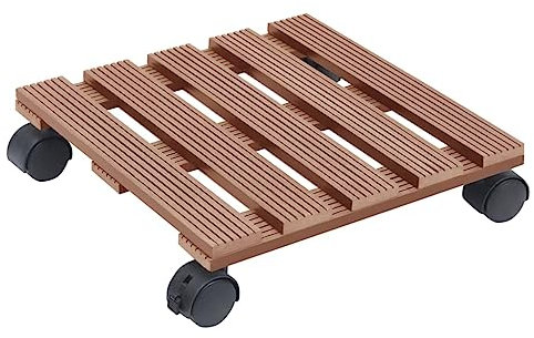 Eleganz Rullo per piante, 2 pezzi, marrone, 30 x 30 x 7,5 cm, in WPC, durevole ed ecologico per il vostro giardino