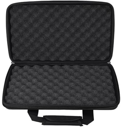 POENVFPO DJ Controller Hard Case Hard Attrezzatura DJ Borsa per Guscio Duro per Guscio per DDJ-FLX4 DDJ-400 DDJ-SB2 DDJ-SB3 DDJ-RB con Ammortizzazione Ad Ammortizzatore e Doppi Cerniere