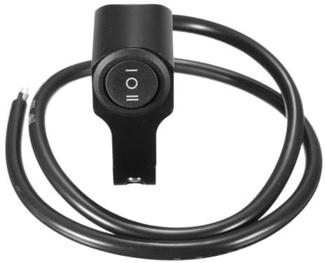 ABOOFAN 2 piezas Interruptor de Luz de Moto de Aluminio Aleación Manillar de Cable Instalación y Duradera Compatible Mayoría Motocicletas
