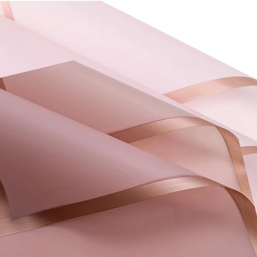 Blumenpapier, Blumenstrauß-Papier, dekoratives Geschenkpapier, je 20 Blatt Lotuswurzelpulver/aquarelliertes Gold,wasserfestes Floristen-Geschenkpapier, geeignet zum Verpacken von Geschenken, Basteln