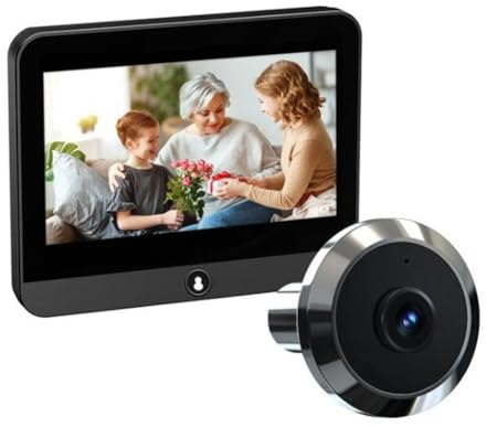 Uxsjakjsd Mini Judas Numérique Tuya Wifi 2MP avec Détection de Mouvement PIR et Écran de 4,3 Pouces.