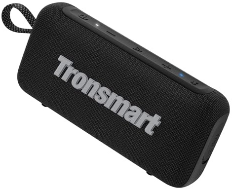 Tronsmart Trip 2 - Altavoz Bluetooth portátil para exteriores, llamadas manos libres a través del micrófono integrado, IPX7 impermeable, ecualizador personalizable (negro)