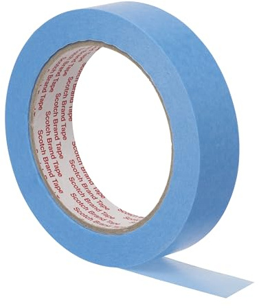 3M Ruban adhésif de masquage papier lisse Aqua Washi 2899 | Bleu, 18 mm x 50 m, 12 rouleaux
