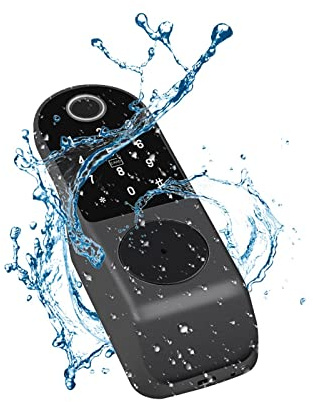Intelligentes Türschloss, Tuya Control Home Wasserdichtes intelligentes Fingerabdruck-Türschloss for den Außenbereich, schlüssellose Verkabelung, kostenloses biometrisches elektronisches Schloss-Set