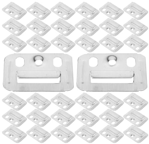 Housoutil Kit di 100 Pezzi Staffe in Acciaio Inox per Fissaggio Pannelli a Parete, Elemento di Montaggio per Specchi e Accessori per Pannelli Murali, Supporto Resistente per
