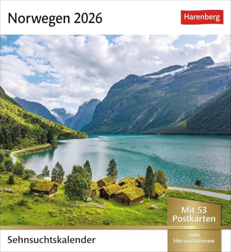 Norwegen Sehnsuchtskalender 2026 - Wochenkalender mit 53 Postkarten: Urlaubsträume in einem Tischkalender im Postkartenformat. Jede Woche neue ... Auch zum Aufhängen (Postkartenkalender)