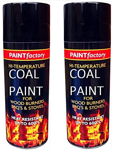 400ML Ultra High Heat Resistant Coal Black Spray Paint for BBQ Grill Stove Engine Exhaust (2)