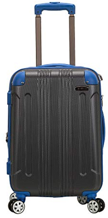 Rockland London Hardside Spinner Wheel Luggage, Two Tone Grey, Carry-On 20-Inch