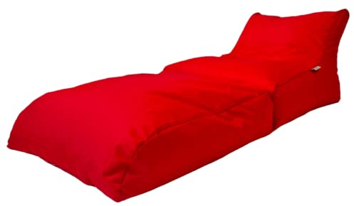 HH Home Hut Beanbag Bed Chair Indoor And Outdoor Extra Large Oversized Gaming Seat XXXL Garden Adult Bedroom Weather Resistant (Waterproof) Red