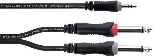 Cavo a Y, mini jack stereo / 2 jack mono - 1,5 m