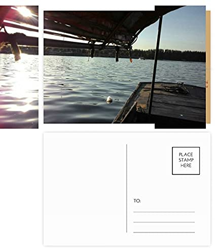 Postkarten-Set Thank Card, Motiv: Angler, leicht, Weihnachtsmann, 20 Stück