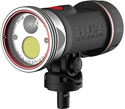 Sealife Sea Dragon 3000SF Pro Dual Beam Unterwasser Foto- und Video LED Leuchte für Kompaktkameras und Actionkameras - perfekt auch als Tauchlampe durch Separate engstrahlende LED