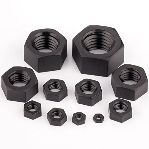 Cfty Sicherungsmutter Nylon-Sechskantmuttern Schwarze sechseckige Nuss M2 M2.5 M3 M4 M5 M6 M8 M10 M10 M12 M14 - M20(100,M14)