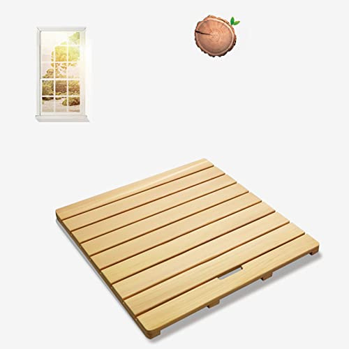 Zhaomi Natürliche Bambus Badematte,Modernes Bodenrost für Dusche,Rutschfestes Baderost aus Massivholz,Lattenrost,mit Rutschfesten Gummifüßen,für Innen- und Außenbereich (40x30cm/15.7x11.8in)