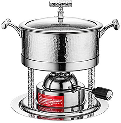 KELUNIS Acciaio Inossidabile Chafing Dish Buffet Set, Round Buffet Food Warmer con Coperchio di Vetro & Supporto Carburante per Matrimoni Feste Banchetti Catering Eventi/Silvery