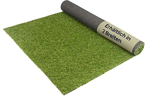 Primaflor Kunstrasen AMY 23mm - 4,00m x 1,00m, wetterfester Outdoor Bodenbelag | UV-stabil & wasserdurchlässig | Rasenteppich für Balkon & Terrasse | Balkonbelag zuschneidbar