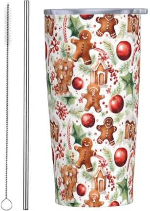 Vasos personalizados, tazas de acero inoxidable personalizadas de 20 onzas, taza de café de viaje aislada con tapa y botella de agua con pajita, regalo personalizado para familiares y amigos, caramelo