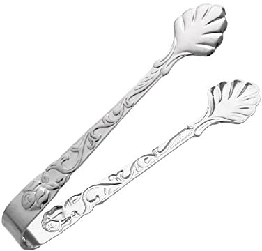 Cube Sugar Tongs Party Stainless Steel Food Serving Clip Tea Bar Utensil Bread Coffee Kitchen Accessories(Silver)